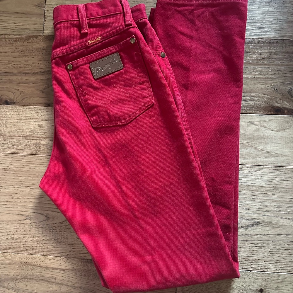 Vintage Wrangler Bright Cherry Red Jeans